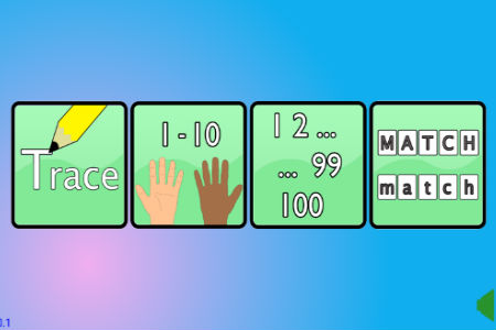 Learn Numbers: a menu of tracing, counting and matching games